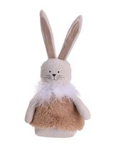 Velykų dekoracija RABBIT WITH FUR, 28 cm