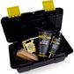 Dovanų rinkinys BODY TOOLS įrankių dėžėje (plaukų ir kūno prausiklis+rankų šveit iklis+medinis šepetėlis nagams+daugiafunkcinis įrankis), 2x100 ml