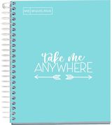 Sąsiuvinis MESSAGES su spirale, A5, 90 g, 100 l., langeliais, Skyblue