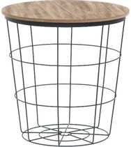 Krepšys-staliukas WOOD&BLACK, 39x40 cm