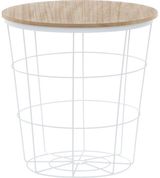 Krepšys-staliukas WOOD&WHITE, 39x40 cm