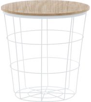 Krepšys-staliukas WOOD&WHITE, 39x40 cm