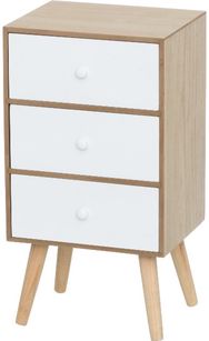 Naktinis staliukas WHITE DRAWERS, 24x30x56 cm
