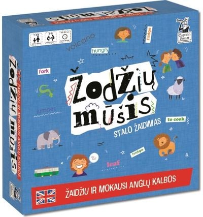 Stalo žaidimas ŽODŽIŲ MŪŠIS. Žaidžiu ir mokausi anglų kalbos