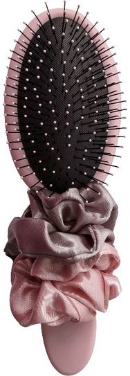 Plaukų šepetys su gumytėmis SCRUNCIES PINK, 3 vnt.