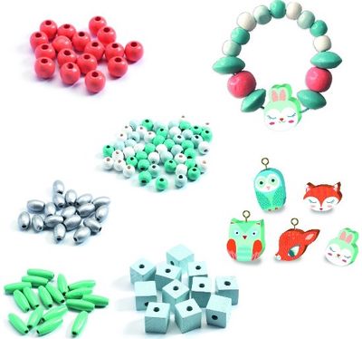 Kūrybinis rinkinys DJECO BEADS SMALL ANIMALS (karoliukai)