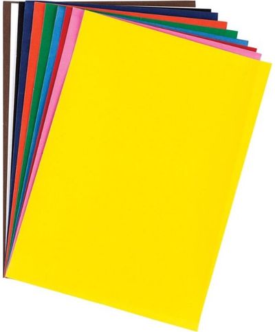 Popierius rankdarbiams VELVET, lipnus, A4, 10 spalvų