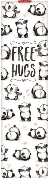 Knygos skirtukas PANDA FREE HUGS