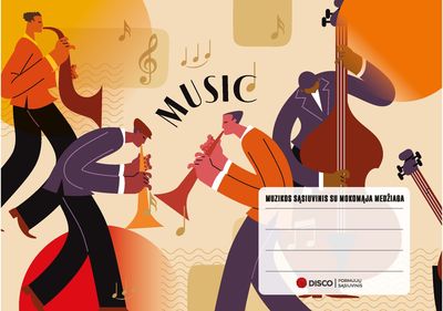 Formulių sąsiuvinis DISCO Muzika-natų sąsiuvinis