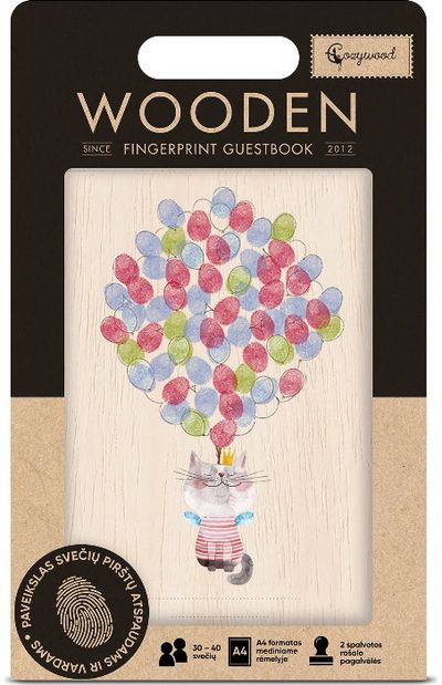 Paveikslas pirštų antspaudams KATYTĖ, A4, su 2 rašalo pagalvėlėmis