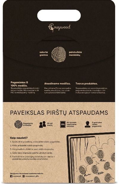 Paveikslas pirštų antspaudams KATYTĖ, A4, su 2 rašalo pagalvėlėmis