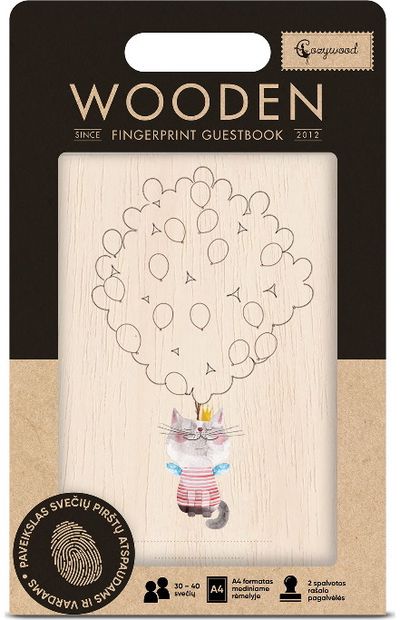 Paveikslas pirštų antspaudams KATYTĖ, A4, su 2 rašalo pagalvėlėmis