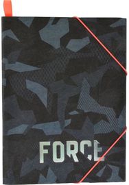 Aplankas kartoninis XTREME STRONG su gumele, A4, Black