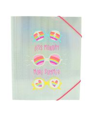 Aplankas plastikinis NEO FUNTASTIC su gumele, A4, Rainbow