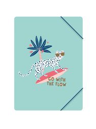 Aplankas kartoninis PALMS&PIZZA su gumele, A4