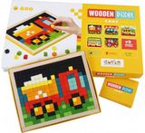 Medinė mozaika WOODEN PIXELS CARS