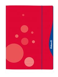 Aplankas kartoninis PELIKAN QUICK OPEN su guma, A4, Red