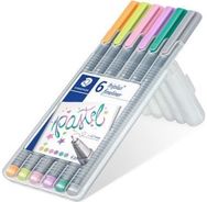 Rašiklių rinkinys Fineliner STAEDTLER Triplus Pastel Colours, 0,3 mm, 6 sp.