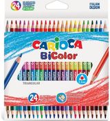 Spalvoti pieštukai CARIOCA Bi-Color, 24 vnt., 48 spalvos
