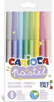Flomasteriai CARIOCA PASTEL, 8 spalvos
