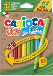 Flomasteriai CARIOCA JOY EcoFamily, 12 spalvų