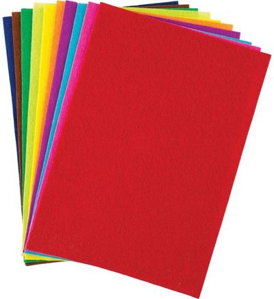 Veltinis rankdarbiams FELT, A4, 2 mm, 10 spalvų