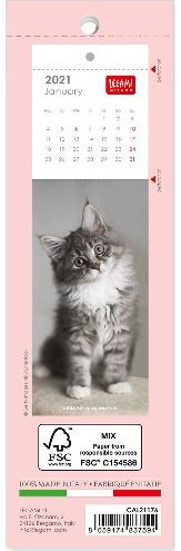 Kalendorius LEGAMI BOOKMARK 2021 - 5.5X18 cm KITTENS