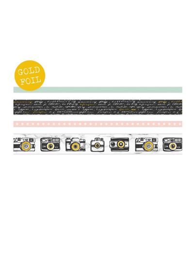 Lipni dekoravimo juostelė VINTAGE GOLD FOIL, 4x3 m