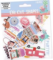 Popierinių dekoracijų rinkinys skrebinimui LIFESTYLE, 118 vnt.