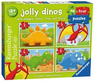 Dėlionė RAVENSBURGER Jolly Dinos, 4vnt., 7289
