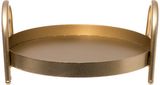 Metalinis padėkliukas 4LIVING GOLD ROUND, 25 cm