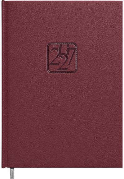 Darbo knyga A5 MEMORY 2026, puslapis dienai bordo