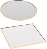 Lėkštelė žvakei MIRROR GOLD ROUND/SQUARE, 15x15 cm