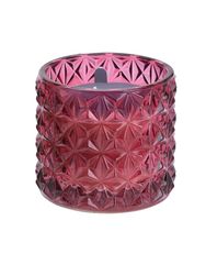 Žvakė PINK BLUSH GLASS, 9x9 cm