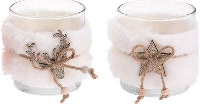 Žvakidė FUR PINK/WHITE DECO, 7x8 cm