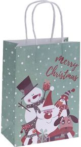 Kalėdinis dovanų maišelis MERRY CHRISTMAS FRIENDS, 15x8x21 cm