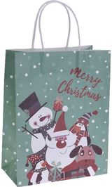 Kalėdinis dovanų maišelis MERRY CHRISTMAS FRIENDS, 21x11x27 cm