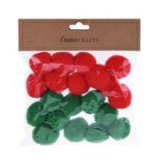 Pomponai CRAFTS rankdarbiams, 4,0 cm, 20 vnt, 3 spalvų