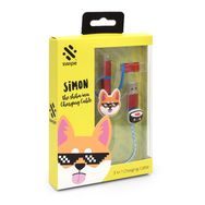 Įkrovimo laidas SHIBA INU 3in1 Iphone 5/6/7/8/x, Type-C, Micro