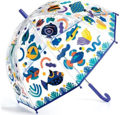 Vaikiškas skėtis Djeco FISHES, keičiantis spalvą
