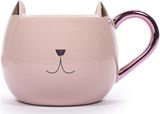 Keraminis puodelis CAT, rožinis