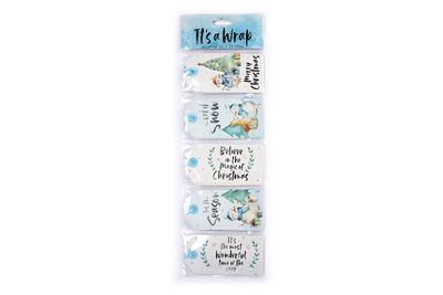 Dovanų žymeklių rinkinys WRAP SNOWMAN, 20 vnt.