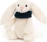 Pliušinis žaislas zuikis BASHFUL Snug Bunny Teal (mažas)