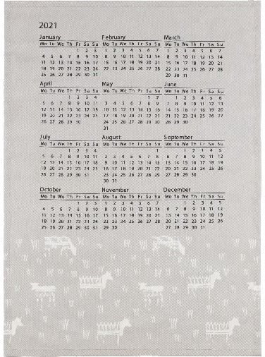 Virtuvinis rankšluostis CALENDAR 2021