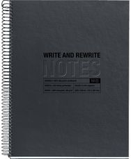 Sąsiuvinis JUST BLACK4 su spirale, REC, A4, 120 l., langeliais