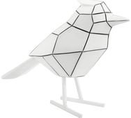 Statulėlė ORIGAMI BIRD WHITE/BLACK STRIPES, 22 cm