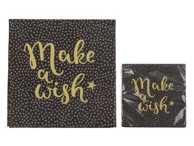 Popierinės stalo servetėlės MAKE A WISH, 33x33 cm, 20 vnt.