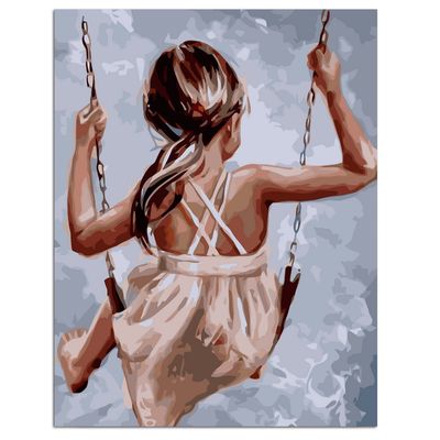 Tapyba pagal numerius HAPPINESS ON THE SWING 40x50