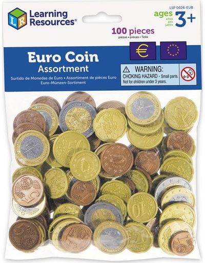 Žaislinių EURO monetų rinkinys