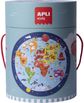Dėlionė apvalioje dėžutėje APLI PUZZLE WORLDMAP 48 d.